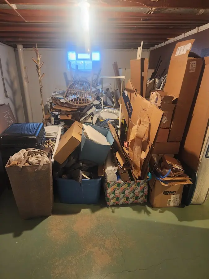 Roll-off dumpster container at job site for Concrete Dumpster Rental in Weston Lakes